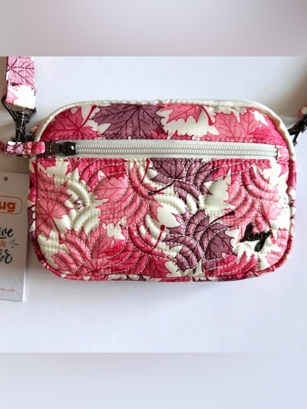 Lug Super Coupe Convertible Crossbody Bag Maples Cream Autumn Leaves Belt Bag
